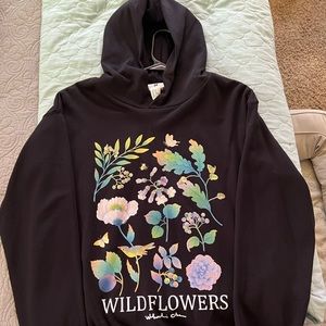 H&M size medium women hoodie floral print